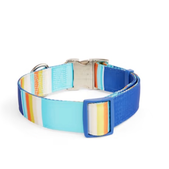YOULY the artist Striped Dog Collar Blue Stripe XL/XXL or XXL/XXXL - Picture 4 of 7
